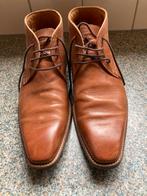 Gladleren Cognac Veterschoenen - Maat 9,5, Ophalen of Verzenden, Zo goed als nieuw, Bruin, Veterschoenen