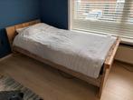 Mooie steigerhouten bed, electrisch verstelbaar, 100 cm, 210 cm, Eenpersoons, Bruin