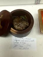 Japans handwerk jade in houten doos, ca. 1960, Antiek en Kunst, Ophalen of Verzenden