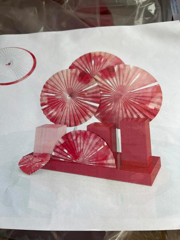 Display van rituals rood tinten, Huis en Inrichting, Woonaccessoires | Overige, Nieuw, Ophalen of Verzenden