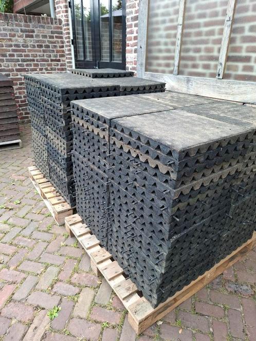 Rubberen tegels 50x50x4,5 cm Speeltoestellen, Paardenstallen, Tuin en Terras, Terrasdelen en Vlonders, Gebruikt, Ophalen