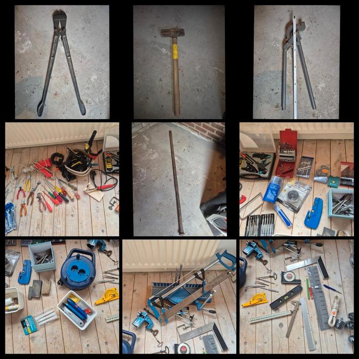 Divers gereedschap o.a. betonschaar, voorhamer, pijpenbuiger, Doe-het-zelf en Verbouw, Gereedschap | Handgereedschap, Ophalen