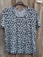 T-shirt maat L kleur zwart met zacht blauw/grijs, Blauw, Maat 46/48 (XL) of groter, Ophalen of Verzenden, Zo goed als nieuw