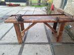 vintage oude houten werkbank, Doe-het-zelf en Verbouw, Werkbanken, Ophalen, Gebruikt, Bankschroef