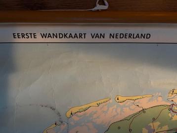 Schoolkaart: Eerste wandkaart van Nederland beschikbaar voor biedingen