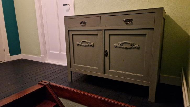 Vintage groene commode, Kinderen en Baby's, Kinderkamer | Commodes en Kasten, Ophalen of Verzenden