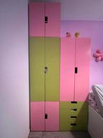 VIJF IKEA ! kinderkasten roze/groen – veel opbergruimte!!!, Huis en Inrichting, Kasten | Kledingkasten, Ophalen, Met klep(pen)