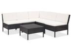 Mooie loungeset zwart, Tuin en Terras, Tuinsets en Loungesets, Loungeset, Ophalen