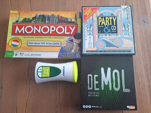 Spellen pakket: Wie is de mol, Monopoly, Scrabble, Party&co, Hobby en Vrije tijd, Gezelschapsspellen | Bordspellen, Zo goed als nieuw