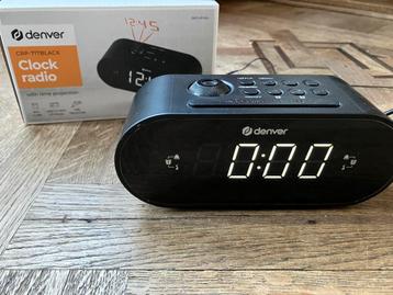 Denver CRP717 wekkerradio clock radio tijd projectie black beschikbaar voor biedingen