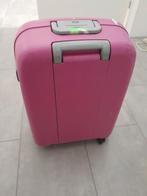 Roze handbagage koffer met wieltjes, Sieraden, Tassen en Uiterlijk, Koffers, Gebruikt, Hard kunststof, Minder dan 50 cm, Ophalen of Verzenden