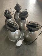 Industriële hanglampen - set van 5, Ophalen, Gebruikt, Metaal, 50 tot 75 cm