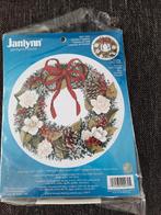 Kerstkrans, Ophalen of Verzenden, Zo goed als nieuw, Handborduren, Borduurpakket