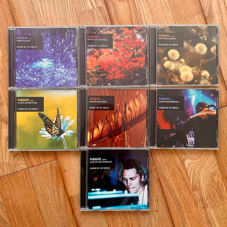 DJ Tiesto - Magik Serie - Complete 7 cd set, Cd's en Dvd's, Cd's | Dance en House, Zo goed als nieuw, Techno of Trance, Boxset