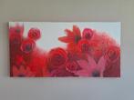 Schilderij in roodtinten met 3D effect 140 x 70 x 5 cm, Antiek en Kunst, Kunst | Schilderijen | Klassiek, Ophalen