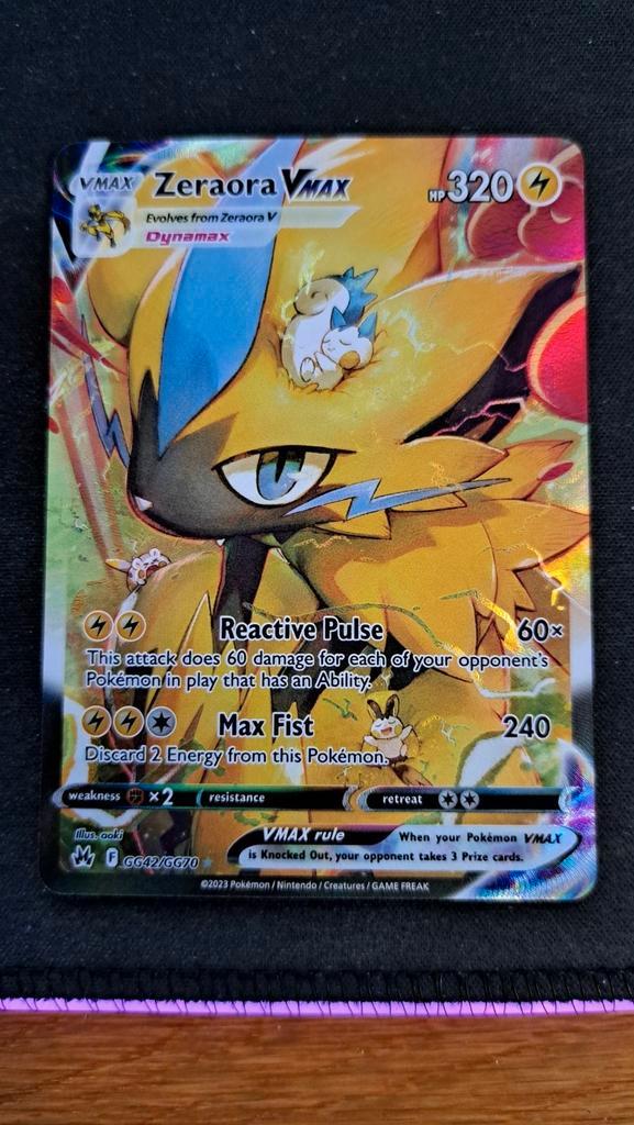Zeraora Vmax Crown Zenith Galarian Gallery CRZ GG 42 Pokémon, Hobby en Vrije tijd, Verzamelkaartspellen | Pokémon, Nieuw, Losse kaart