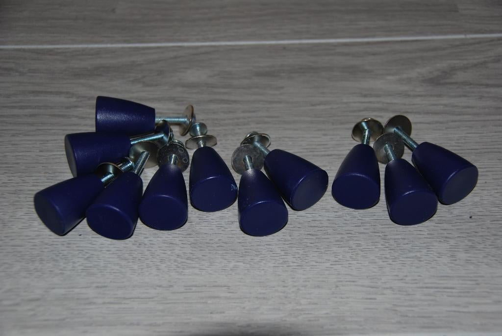 deurknopjes blauw 11 stuks, Ophalen of Verzenden, Zo goed als nieuw, Overige materialen, Overige typen