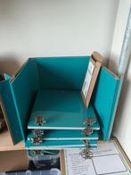 Kallax kast 4x blauwe deurtjes, Huis en Inrichting, Ophalen, Zo goed als nieuw, 25 tot 50 cm, Minder dan 100 cm