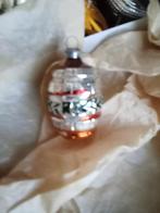 mooie oude gave glazen kerstbal model tonnetje, Ophalen of Verzenden, Gebruikt