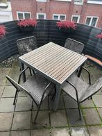 Tuinset 4 stoelen + 1 tafel, Tuin en Terras, Tuinsets en Loungesets, Ophalen, Gebruikt, Tuinset, Eettafel