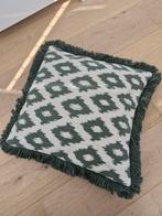 Prachtig mooi sierkussen ikat motief, Huis en Inrichting, Ophalen of Verzenden, Zo goed als nieuw, Groen, Vierkant