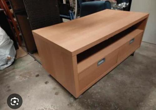 Tv meubel hout Besta Ikea, Huis en Inrichting, Kasten | Televisiemeubels, Zo goed als nieuw, Minder dan 100 cm, 25 tot 50 cm, Teakhout