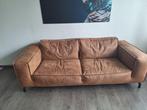 Cognac 2-3 zitsbank, Ophalen, Gebruikt, Driepersoons, Rechte bank