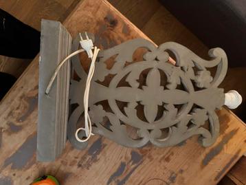 Houten Lampvoet Houtsnijwerk - 60cm beschikbaar voor biedingen
