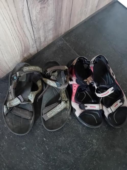 Zgan Teva sandalen maat 40 en ecco sandalen maat 42, Kleding | Heren, Schoenen, Zo goed als nieuw, Sandalen, Bruin, Ophalen of Verzenden