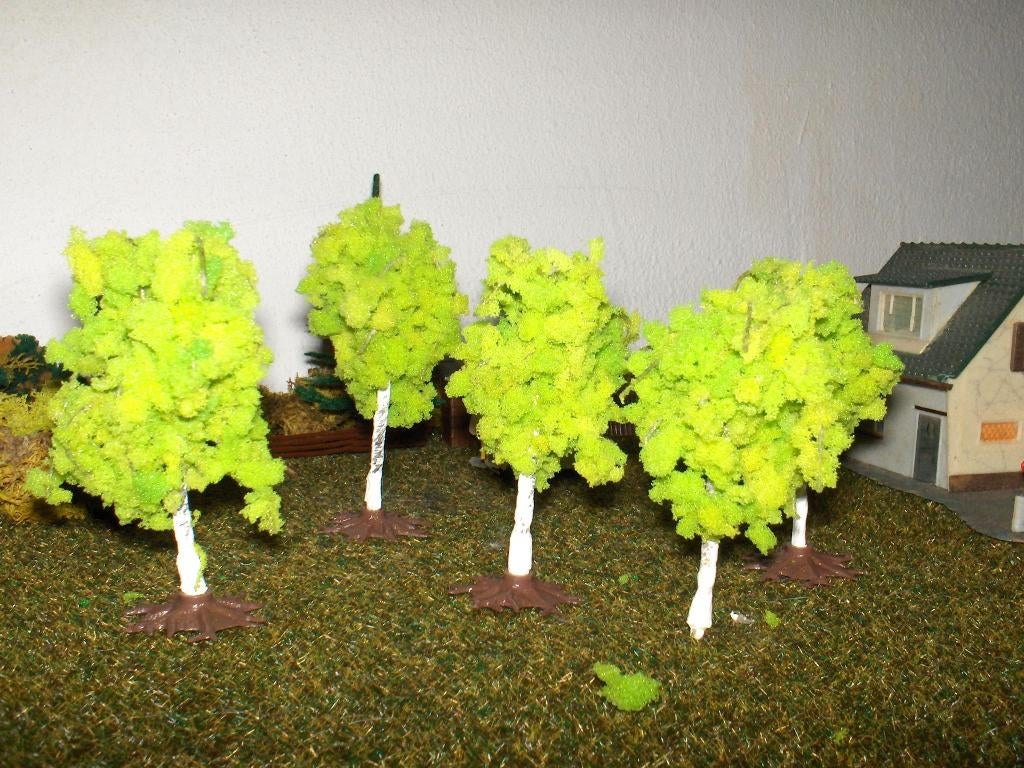 5 berken bomen 8cm. hoog Vero / Auhagen AANBIEDING, Overige merken, Natuur, Gelijkstroom of Wisselstroom, Nieuw