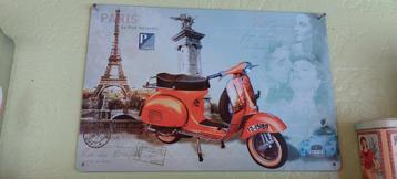 reclamebord Vespa - Paris beschikbaar voor biedingen