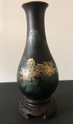 Vintage Antieke chinese vaas bakeliet handpainted, Antiek en Kunst, Ophalen of Verzenden