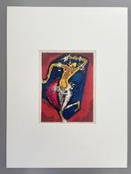 Houtgravure Kees van Dongen inclusief zuurvrij passepartout, Antiek en Kunst, Kunst | Etsen en Gravures, Ophalen of Verzenden