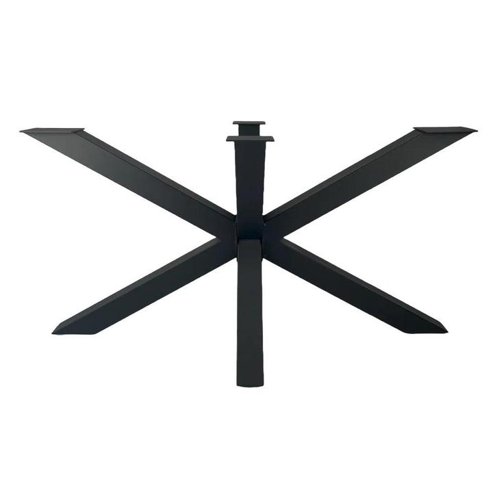 Stalen Matrix Poot - 140x70cm - Zwart Gepoedercoat - Nieuw, Huis en Inrichting, Tafels | Eettafels, Nieuw, Ovaal, Metaal, Ophalen of Verzenden