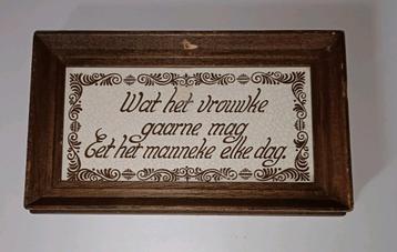 Spreuk tegel vintage beschikbaar voor biedingen