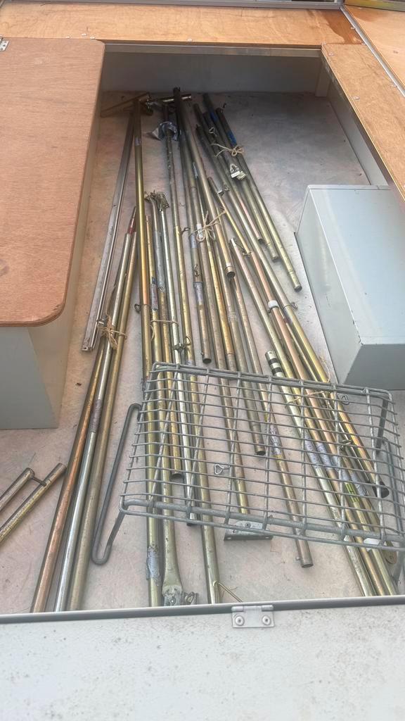 Vouwwagen met keuken en frame – goed voor kamperen, Doe-het-zelf en Verbouw, Metalen, Gebruikt, IJzer, Ophalen of Verzenden
