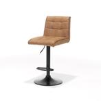 Barkruk Peter met gasveer stof soft cognac | Webshop