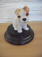 Terriër Puppy op Houten Plateau - Terriër Beeld - Nieuw, Ophalen of Verzenden, Nieuw, Dier