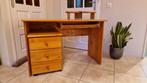 Houten bureautafel met lades, Huis en Inrichting, Ophalen, Gebruikt, Bureau