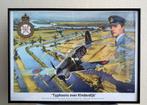 ingelijste poster vliegtuig Typhoons over Kinderdijk WOII, Gebruikt, Met lijst, Deurposter of groter, Rechthoekig Liggend