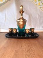 Murano glazen karaf met 4 glaasjes, Antiek en Kunst, Antiek | Glas en Kristal, Ophalen