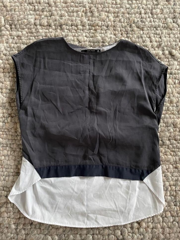 Grote kastopruiming mooie ZARA top, dubbele laagjes maat S, Kleding | Dames, Tops, Zo goed als nieuw, Maat 36 (S), Korte mouw