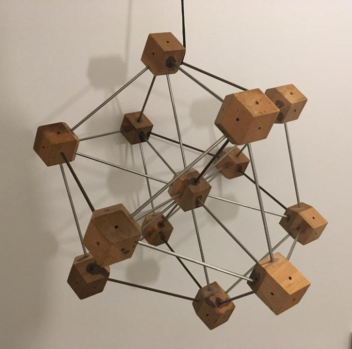 draadmodel kuboctaeder, Verzamelen, Mineralen en Fossielen, Overige typen, Ophalen