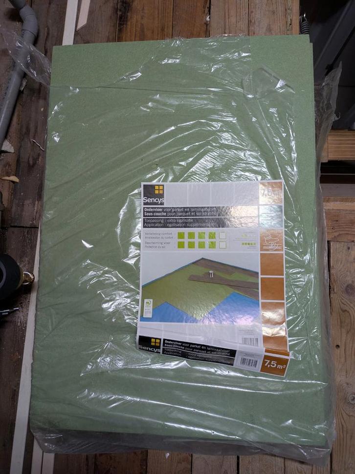 Sencys Ondervloer - 14 platen over in het pak, Doe-het-zelf en Verbouw, Vloerdelen en Plavuizen, Nieuw, Laminaat, Kunststof, 50 tot 150 cm