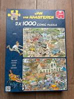 Jan van Haasteren 2x1000 stukjes - Safari & De Storm, Ophalen, 500 t/m 1500 stukjes, Zo goed als nieuw, Legpuzzel