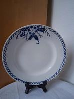 BOCH La louvière blauw bloemmotief ontbijt-dessertbord, Ophalen of Verzenden