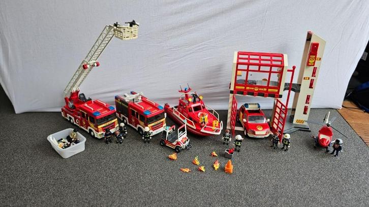 Playmobil Brandweer 9463 - 5363 - 3129 - 5364, Kinderen en Baby's, Speelgoed | Playmobil, Gebruikt, Complete set, Ophalen of Verzenden