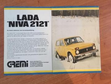 Lada Niva 2121 fraaie originele brochure/auto folder '77 beschikbaar voor biedingen