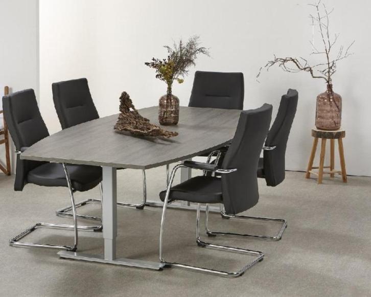 TS vergadertafel 240x120 recht, ovaal of tonvorm, Huis en Inrichting, Bureaus, Nieuw, In hoogte verstelbaar, Ophalen of Verzenden