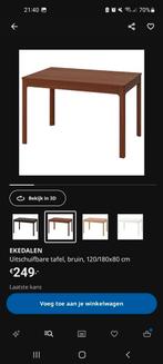 Ekedalen tafel ikea bruin uitschuifbaar, Huis en Inrichting, Tafels | Salontafels, 50 tot 100 cm, Rechthoekig, Zo goed als nieuw